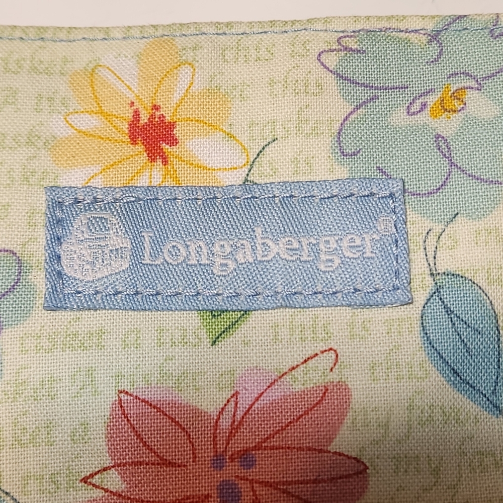 Longaberger Basket Mother's Day Blue Floral Tote Bag Multipurpose - Picture 2 of 11